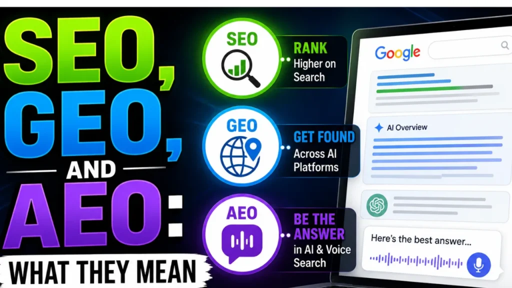SEO GEO and AEO